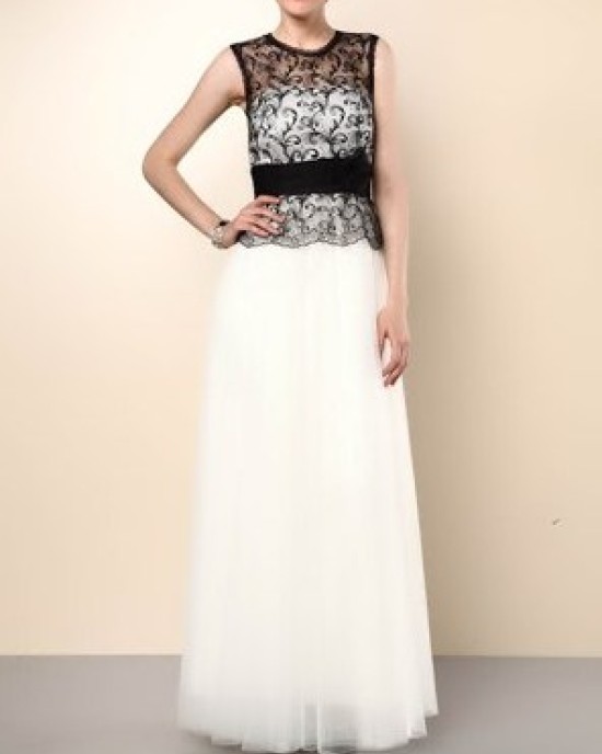 dress of chiffon and lace