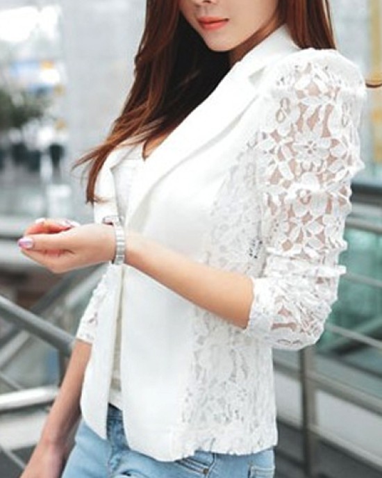Jacket with lace