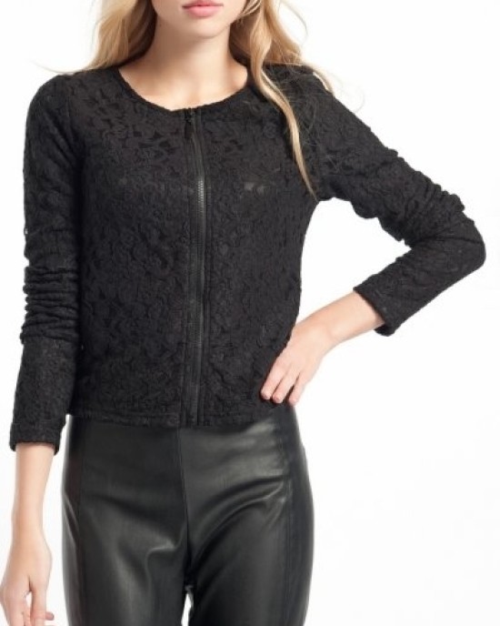 Jacket of lace with zip