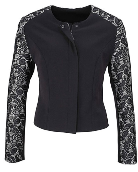 jacket with lace sleeves