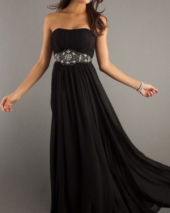 Long dress of chiffon