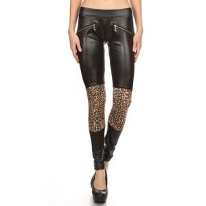 Wedge-nadrág leopárd mintás