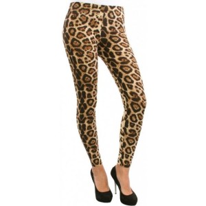 Leopard leggings with elasticated