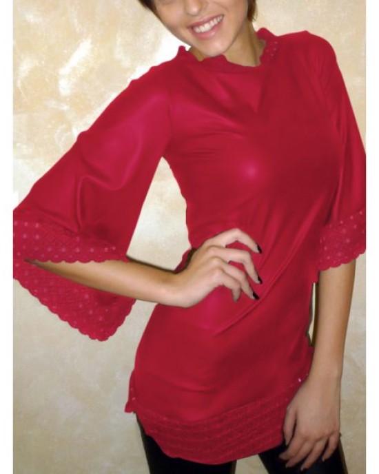 Red leather tunic