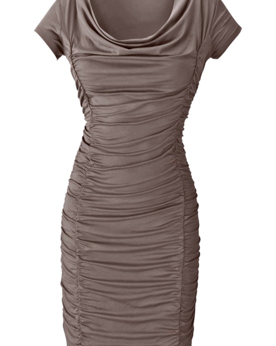 Elegant dress with a Greek neckline