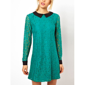 Csipke ruha gallérral