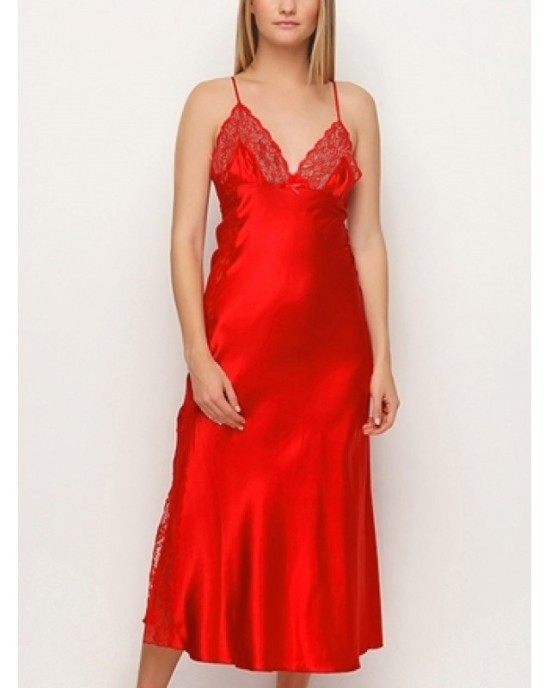 VÖRÖS SATÉN hálóing