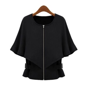 Egyedi kabát denevér ujjakkal