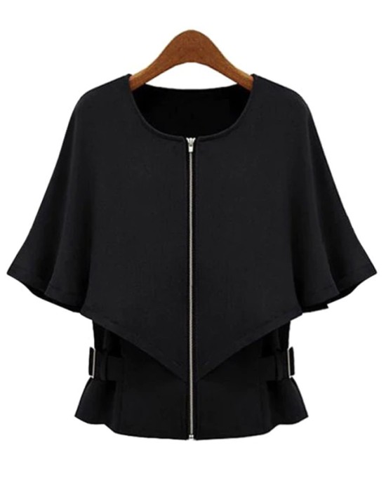 Egyedi kabát denevér ujjakkal