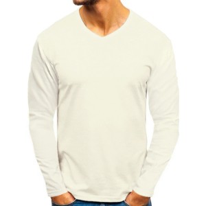 Bluză din lână albă cu decolteu în V