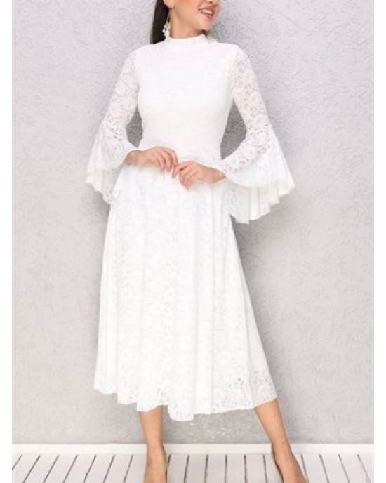 white with a wide sleeve