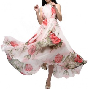 Long chiffon dress