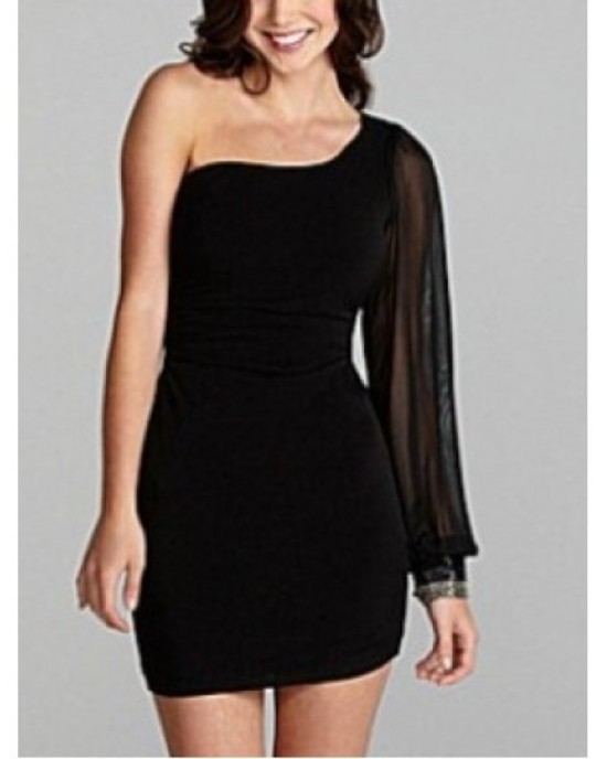 Black dress with seals SLEEVE