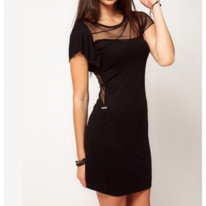 Dress with short sleeves