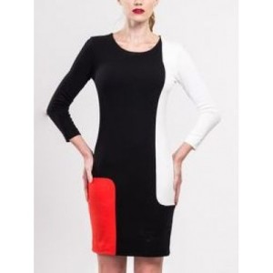 Knitted dresses in three colors