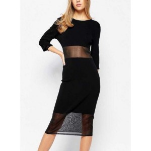 Little black dress with tulle lining