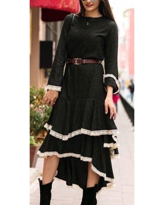 dress with white lace