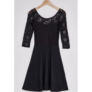 Knitted dress and lace