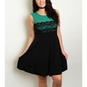 Tunic black with green