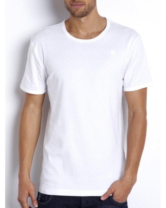 Tricou alb cu maneci scurte