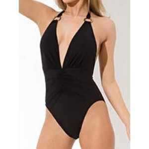 Swimsuit with V-neck