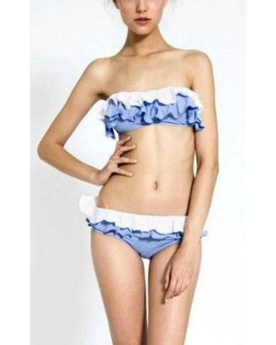 Ússzon két színben fodrokkal.