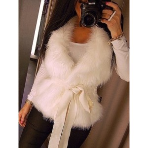 WHITE VEST WITH BELT