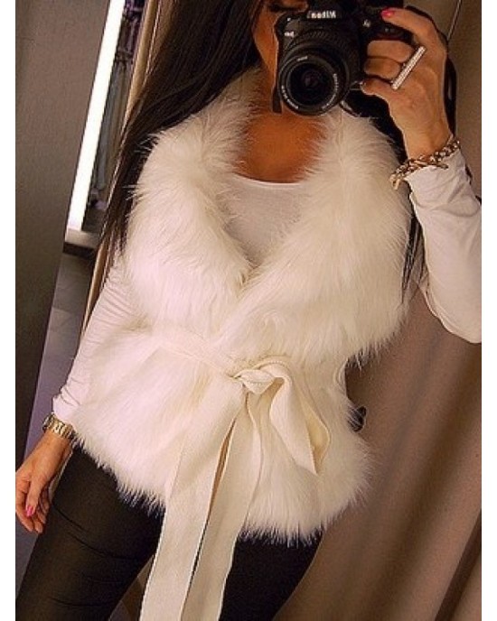 WHITE VEST WITH BELT