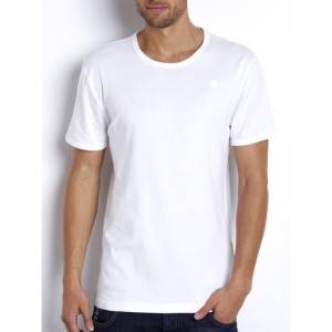 Tricou alb cu maneci scurte