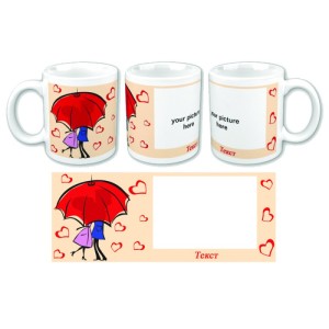 CUP '' COUPLE  UNDER  UMBRELLA'' 