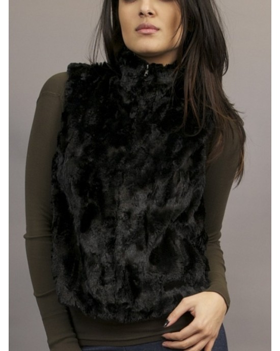 black vest with zipper