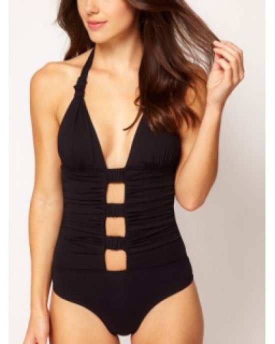 ALL BLACK swimsuit with SET