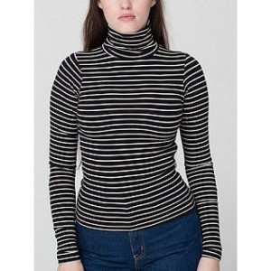 WOMEN POLO BLACK AND WHITE