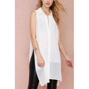 LONG CHIFFON SHIRT