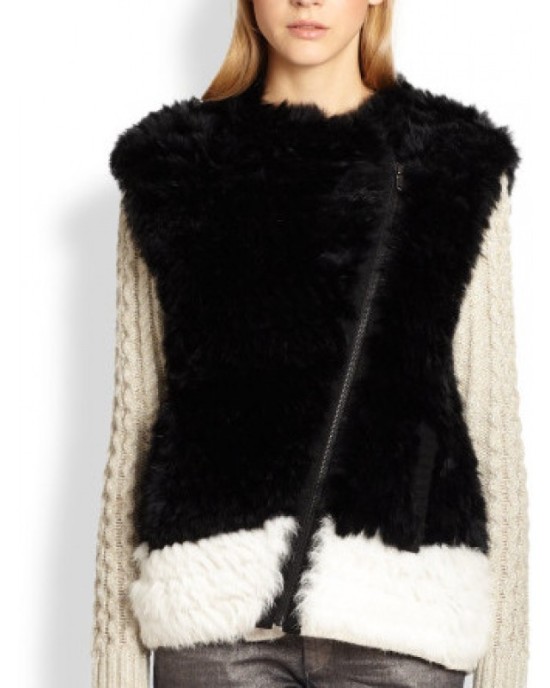 VEST IN BLACK AND WHITE