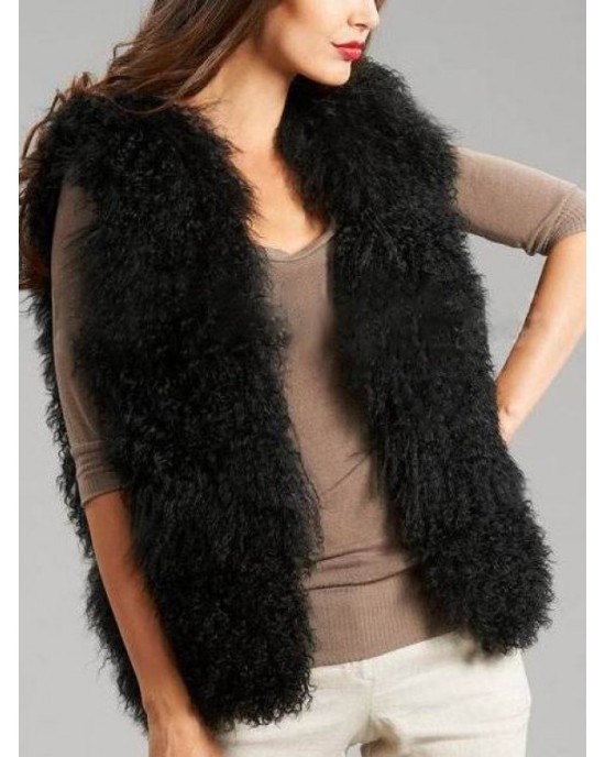 BIG vest with curly hair