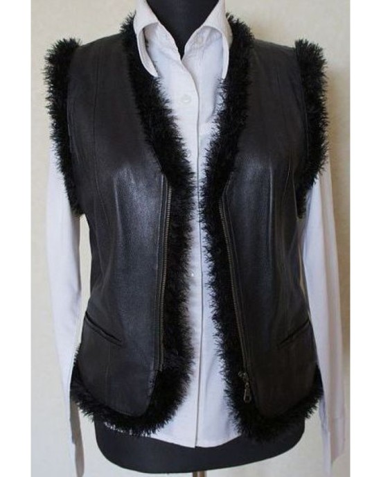 Tiszta bõr mellény