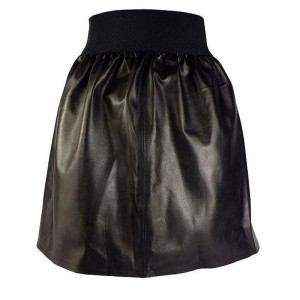 Leather skirt with belt