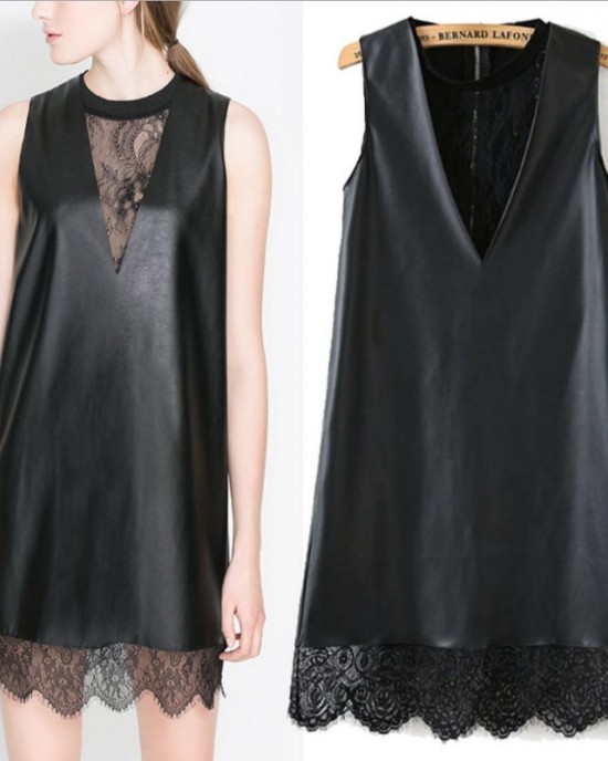 Bõr tunika csipkével