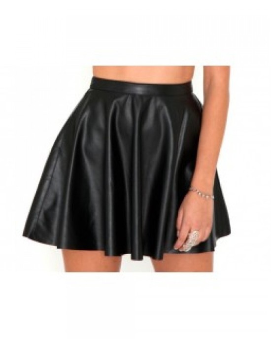 SHORT LEATHER SKIRT