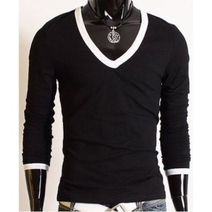 Men's shirt with long sleeves cotton jersey