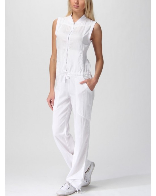 Cotton overalls in white