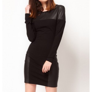 COTTON LEATHER DRESS