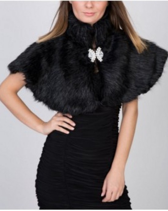 CAPE WITH HIGH COLLAR