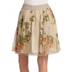 Sifon szoknya virágmintával