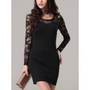 Black dress with lace