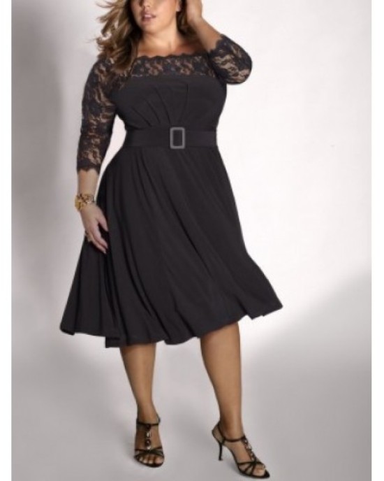 Black dress with lace