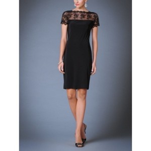 DRESS WITH LACE BLACK