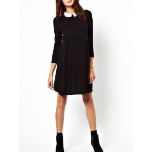 Dress with white collar