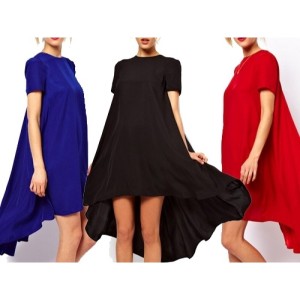 Dress with short sleeves